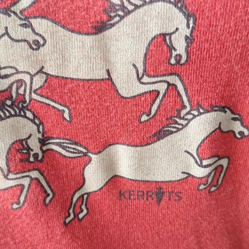Vintage Kerrits Horse Girl Front And Back Graphic Baby Tee Brick Red Size M - Picture 3 of 12